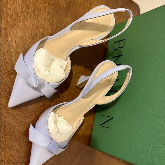 Alexandre Birman Pointed-Toe Slingback Bell Luxury Heels